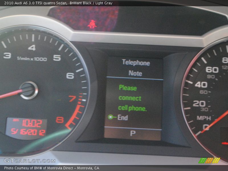 Brilliant Black / Light Gray 2010 Audi A6 3.0 TFSI quattro Sedan