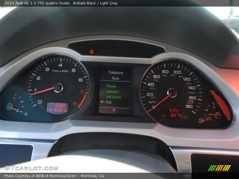 Brilliant Black / Light Gray 2010 Audi A6 3.0 TFSI quattro Sedan