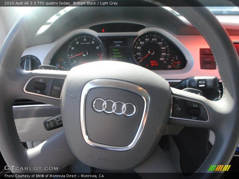 Brilliant Black / Light Gray 2010 Audi A6 3.0 TFSI quattro Sedan