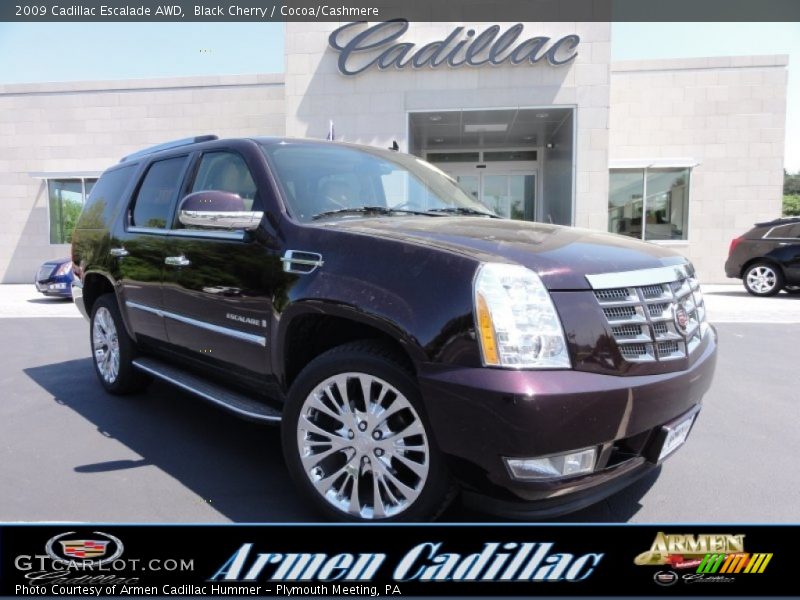 Black Cherry / Cocoa/Cashmere 2009 Cadillac Escalade AWD