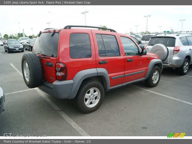 Flame Red / Medium Slate Gray 2005 Jeep Liberty Sport 4x4