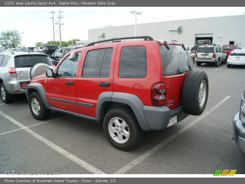Flame Red / Medium Slate Gray 2005 Jeep Liberty Sport 4x4