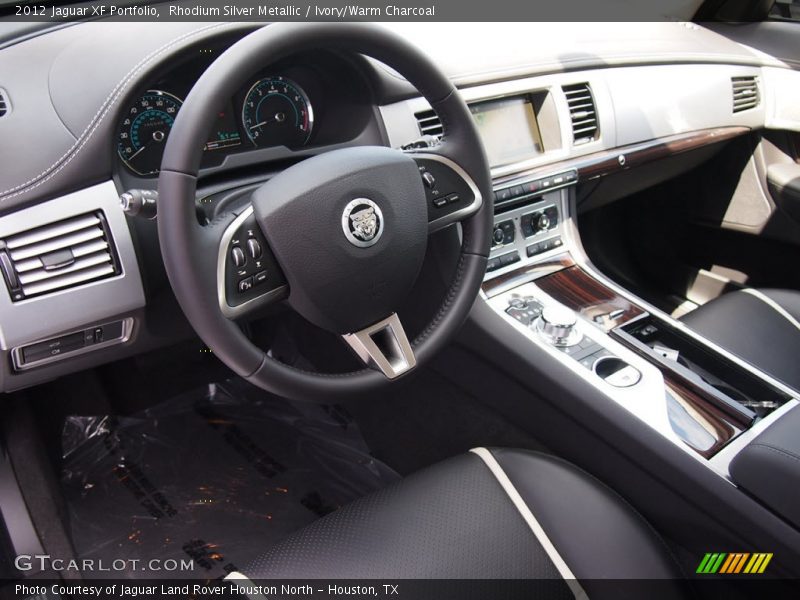 Rhodium Silver Metallic / Ivory/Warm Charcoal 2012 Jaguar XF Portfolio