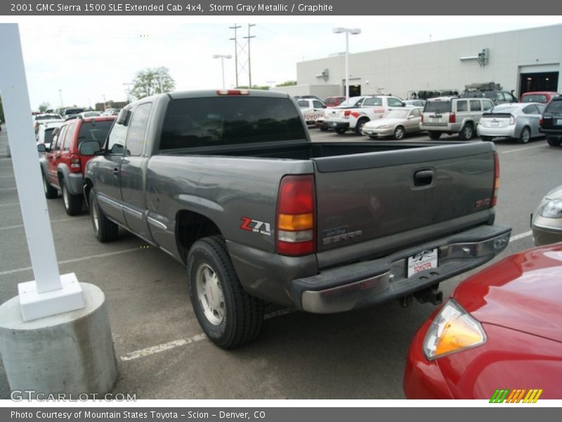 Storm Gray Metallic / Graphite 2001 GMC Sierra 1500 SLE Extended Cab 4x4