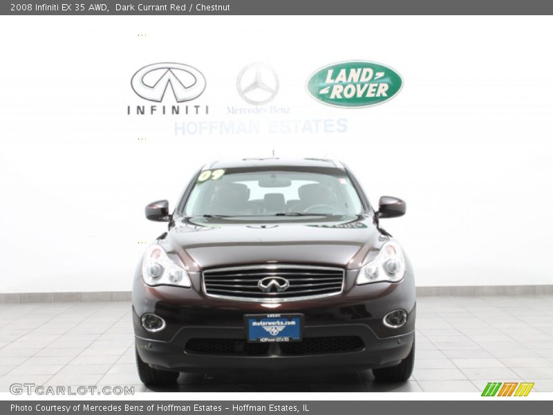 Dark Currant Red / Chestnut 2008 Infiniti EX 35 AWD