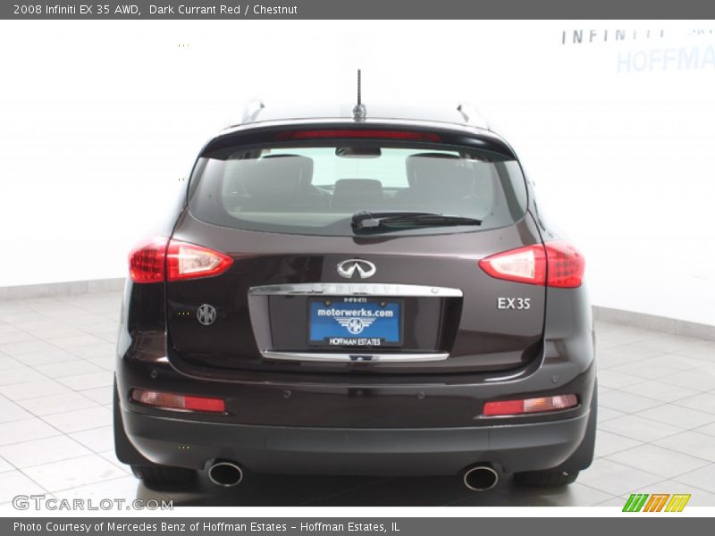 Dark Currant Red / Chestnut 2008 Infiniti EX 35 AWD