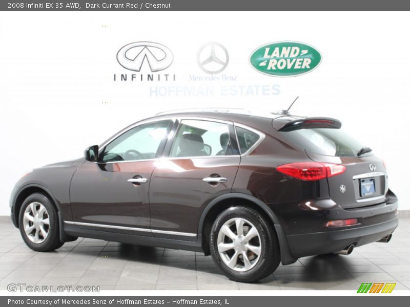 Dark Currant Red / Chestnut 2008 Infiniti EX 35 AWD