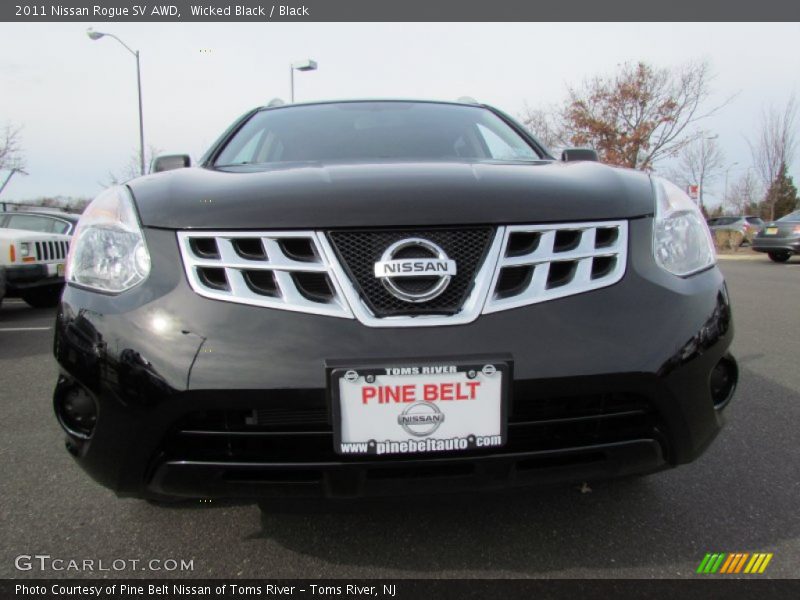 Wicked Black / Black 2011 Nissan Rogue SV AWD