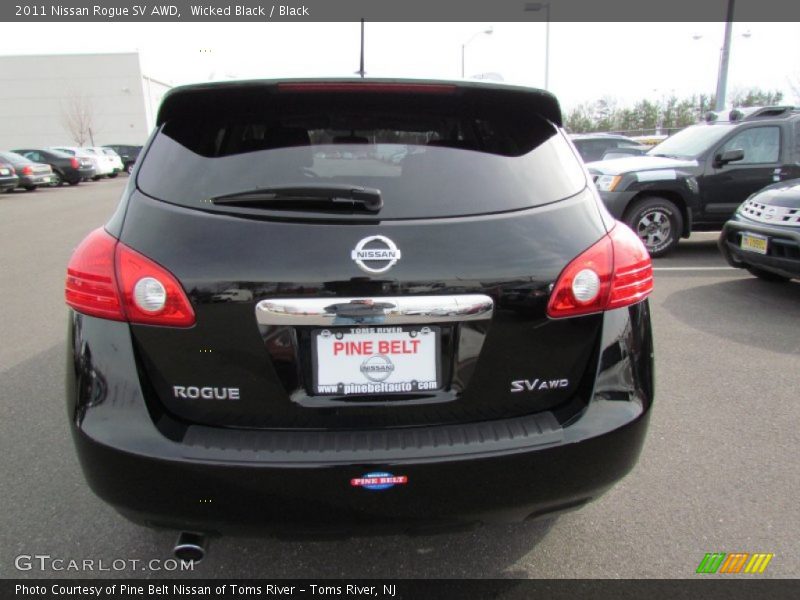 Wicked Black / Black 2011 Nissan Rogue SV AWD
