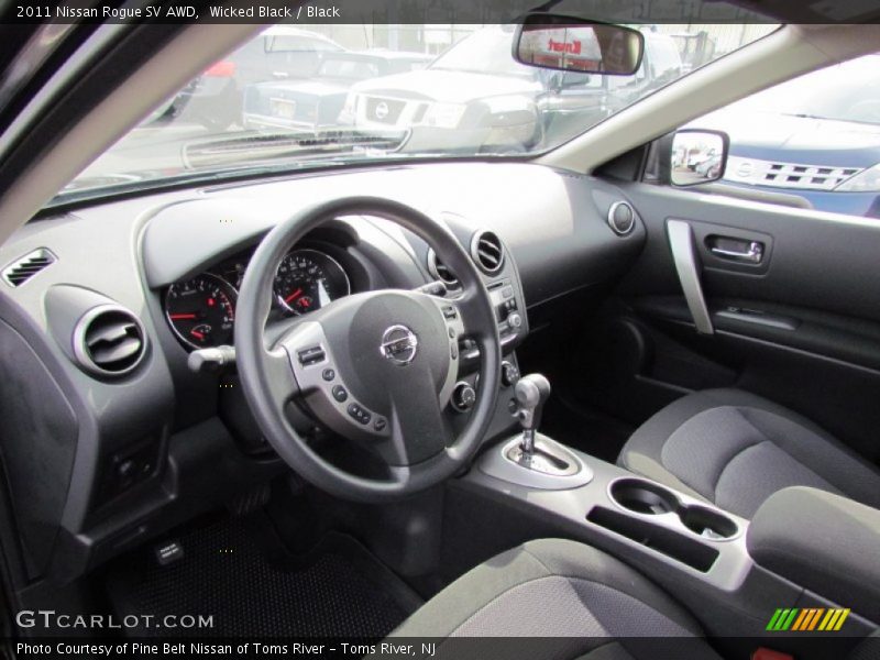 Wicked Black / Black 2011 Nissan Rogue SV AWD