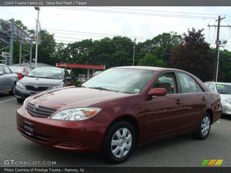 Salsa Red Pearl / Taupe 2004 Toyota Camry LE