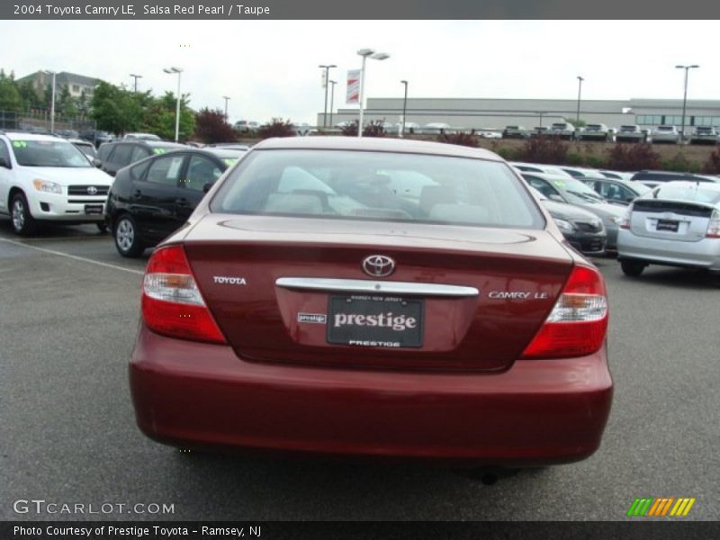 Salsa Red Pearl / Taupe 2004 Toyota Camry LE