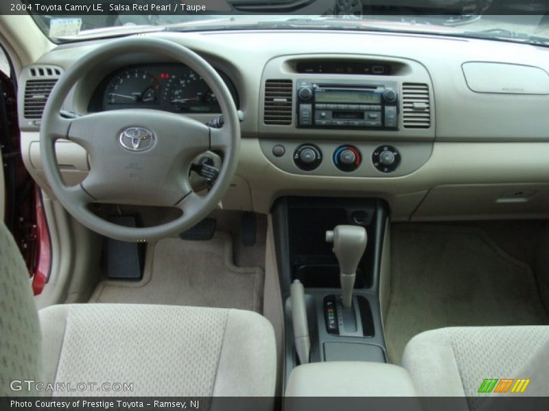 Salsa Red Pearl / Taupe 2004 Toyota Camry LE
