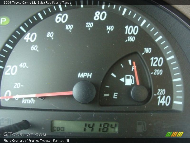 Salsa Red Pearl / Taupe 2004 Toyota Camry LE