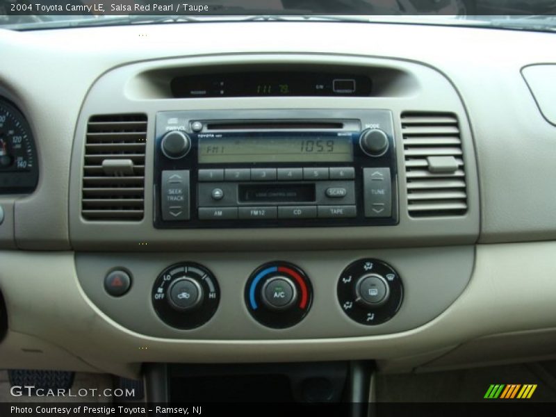 Salsa Red Pearl / Taupe 2004 Toyota Camry LE