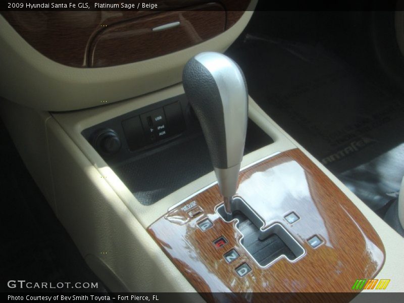 Platinum Sage / Beige 2009 Hyundai Santa Fe GLS