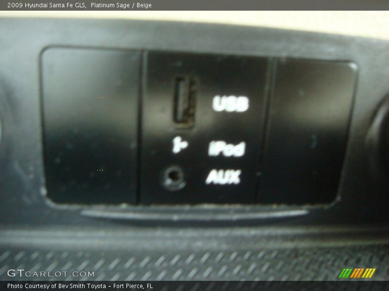 Platinum Sage / Beige 2009 Hyundai Santa Fe GLS