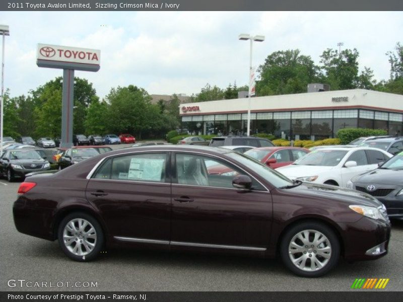 Sizzling Crimson Mica / Ivory 2011 Toyota Avalon Limited
