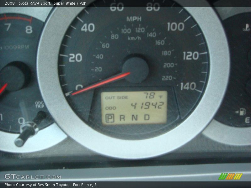 Super White / Ash 2008 Toyota RAV4 Sport