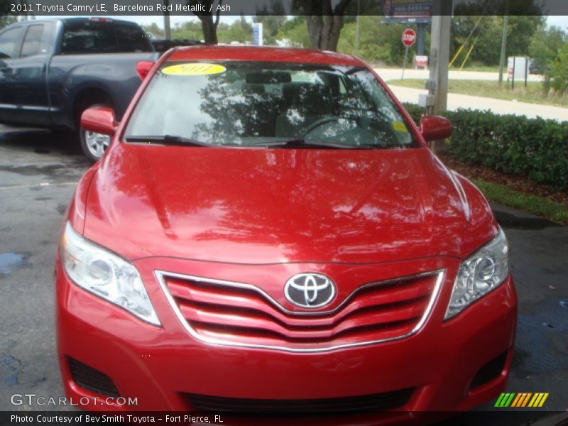 Barcelona Red Metallic / Ash 2011 Toyota Camry LE