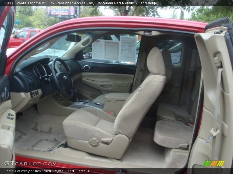 Barcelona Red Metallic / Sand Beige 2011 Toyota Tacoma V6 SR5 PreRunner Access Cab