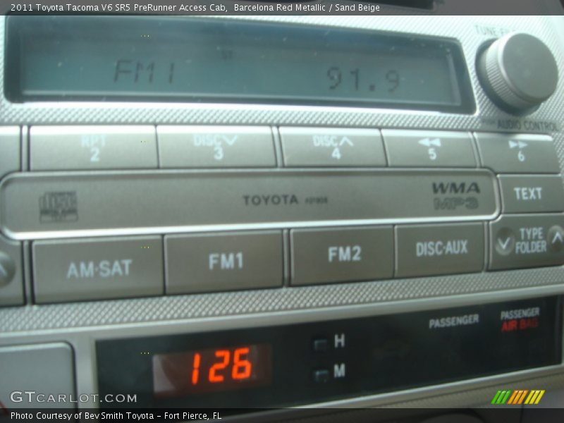 Barcelona Red Metallic / Sand Beige 2011 Toyota Tacoma V6 SR5 PreRunner Access Cab