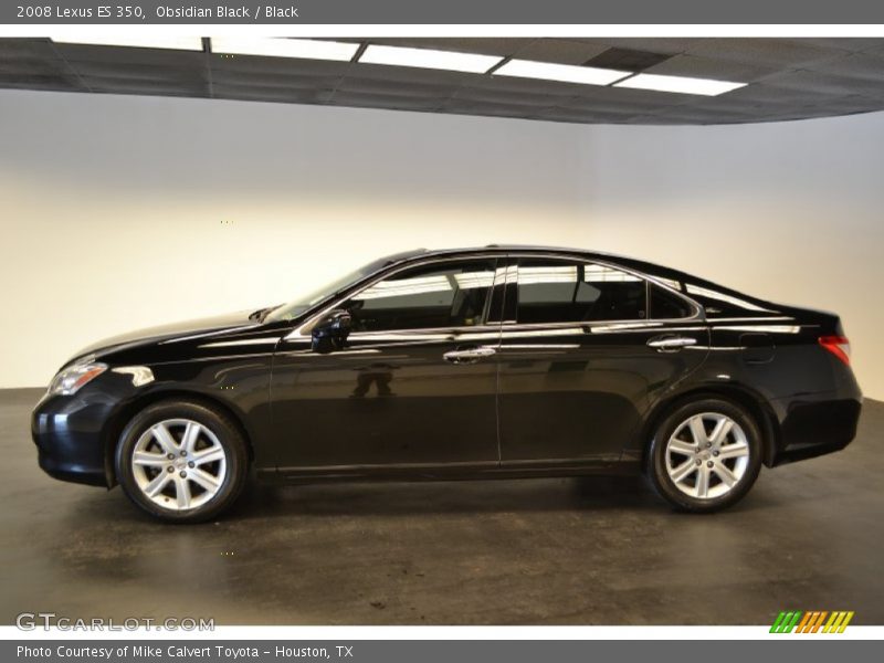 Obsidian Black / Black 2008 Lexus ES 350