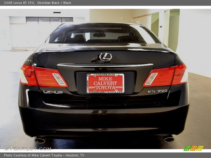 Obsidian Black / Black 2008 Lexus ES 350