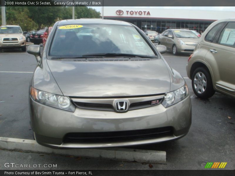 Galaxy Gray Metallic / Black 2008 Honda Civic Si Sedan