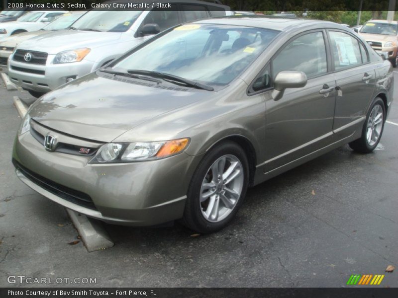 Galaxy Gray Metallic / Black 2008 Honda Civic Si Sedan