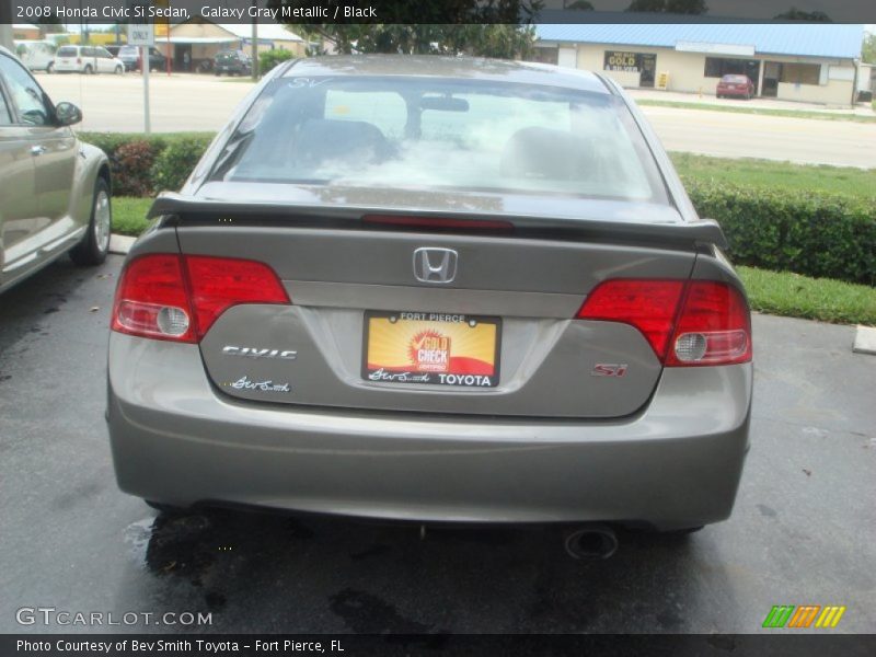 Galaxy Gray Metallic / Black 2008 Honda Civic Si Sedan