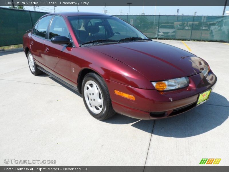 Cranberry / Gray 2002 Saturn S Series SL2 Sedan