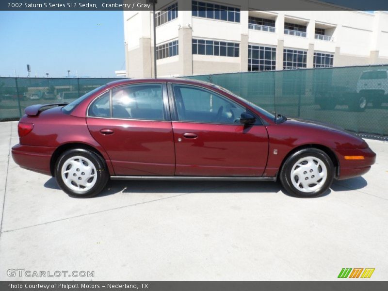 Cranberry / Gray 2002 Saturn S Series SL2 Sedan