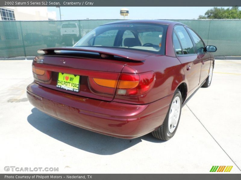 Cranberry / Gray 2002 Saturn S Series SL2 Sedan
