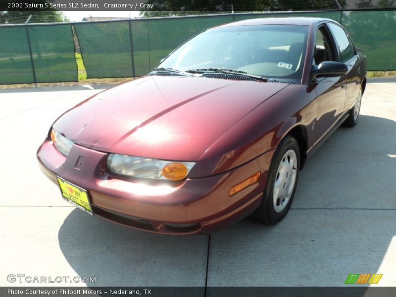 Cranberry / Gray 2002 Saturn S Series SL2 Sedan