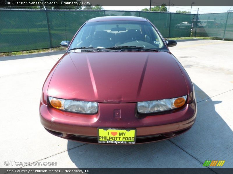 Cranberry / Gray 2002 Saturn S Series SL2 Sedan