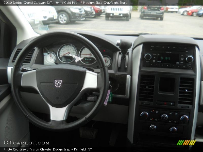 White Gold Pearl / Medium Slate Gray/Light Shale 2010 Dodge Grand Caravan SXT