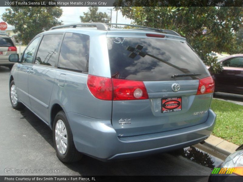 Blue Mirage Metallic / Stone Gray 2006 Toyota Sienna LE