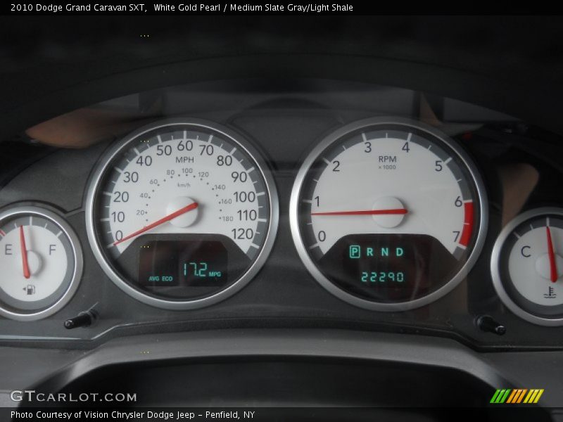 White Gold Pearl / Medium Slate Gray/Light Shale 2010 Dodge Grand Caravan SXT