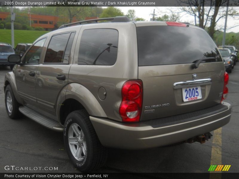 Mineral Gray Metallic / Dark Khaki/Light Graystone 2005 Dodge Durango Limited 4x4