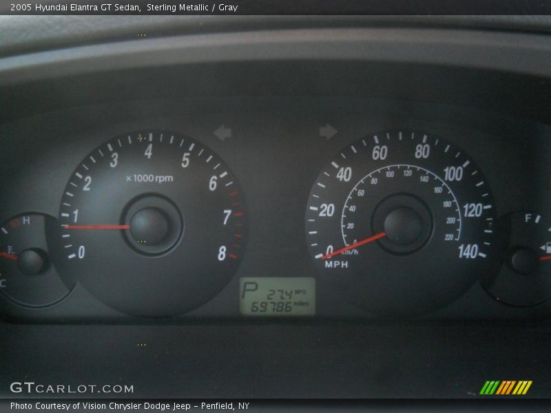 Sterling Metallic / Gray 2005 Hyundai Elantra GT Sedan