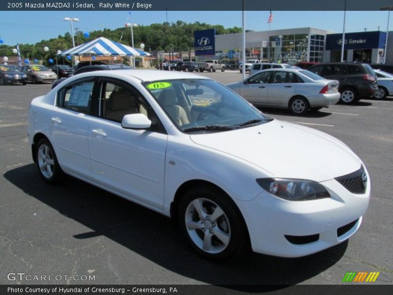 Rally White / Beige 2005 Mazda MAZDA3 i Sedan