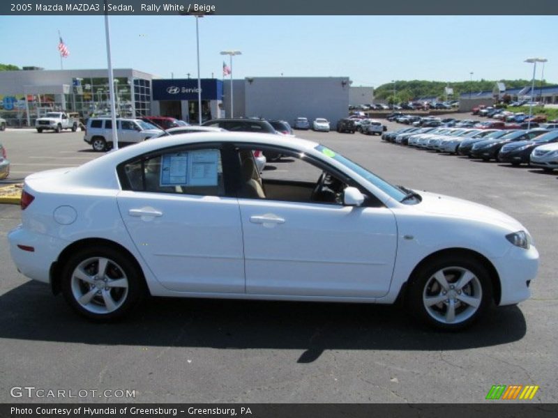 Rally White / Beige 2005 Mazda MAZDA3 i Sedan