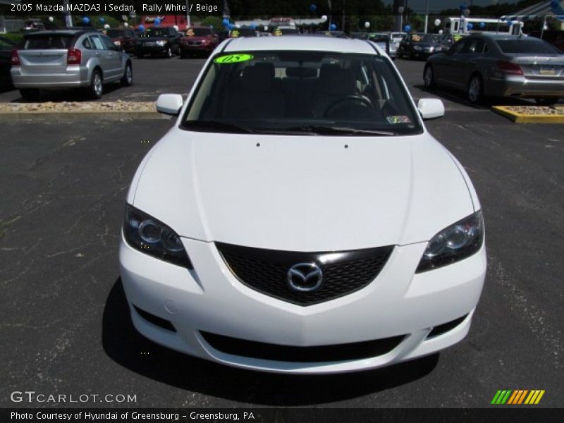 Rally White / Beige 2005 Mazda MAZDA3 i Sedan