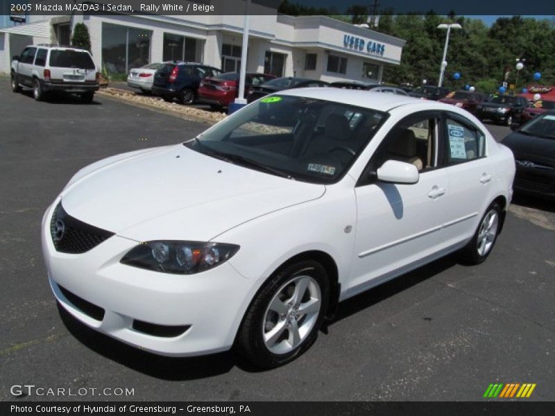 Rally White / Beige 2005 Mazda MAZDA3 i Sedan
