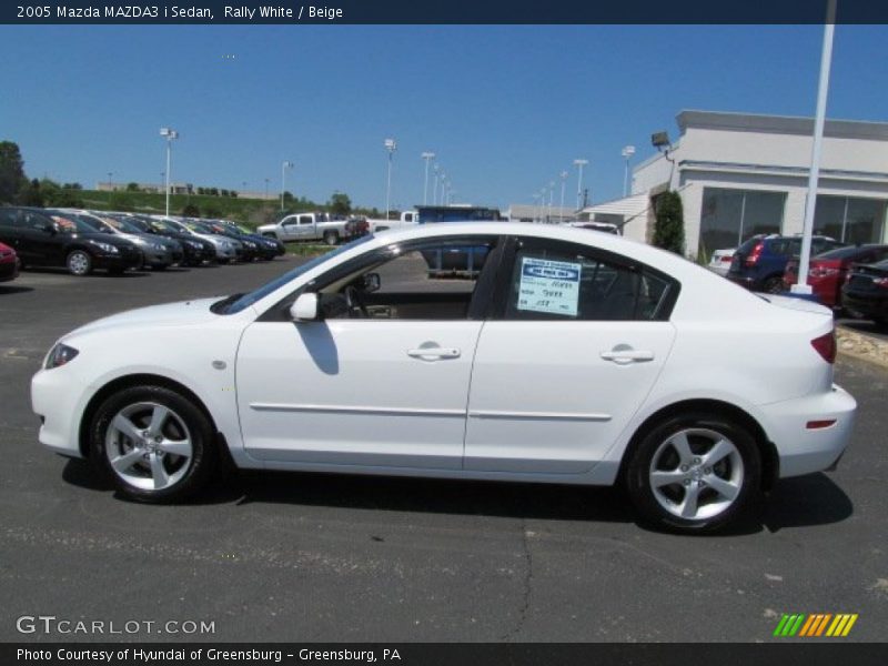Rally White / Beige 2005 Mazda MAZDA3 i Sedan