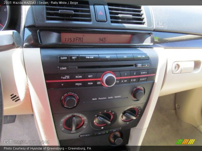 Rally White / Beige 2005 Mazda MAZDA3 i Sedan