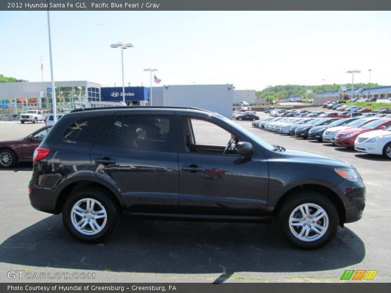 Pacific Blue Pearl / Gray 2012 Hyundai Santa Fe GLS