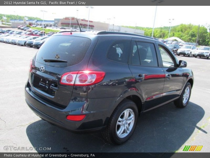 Pacific Blue Pearl / Gray 2012 Hyundai Santa Fe GLS