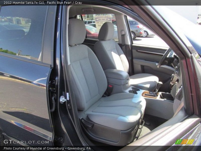 Pacific Blue Pearl / Gray 2012 Hyundai Santa Fe GLS